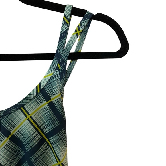 Title Nine plaid double spaghetti strap mini dress built in bra small athleisure - Picture 4 of 10